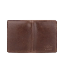 Cowhide card holder brown