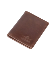 Cowhide card holder brown