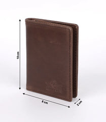 Cowhide card holder brown